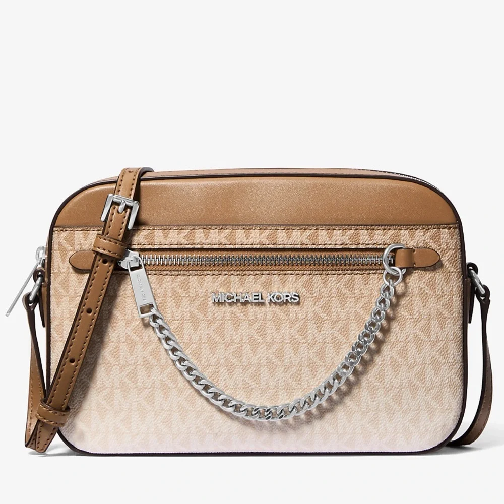 Michael Kors Jet Set Item Large Ombré EW Signature ZP Chain XBody Logo Crossbody
